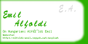 emil alfoldi business card
